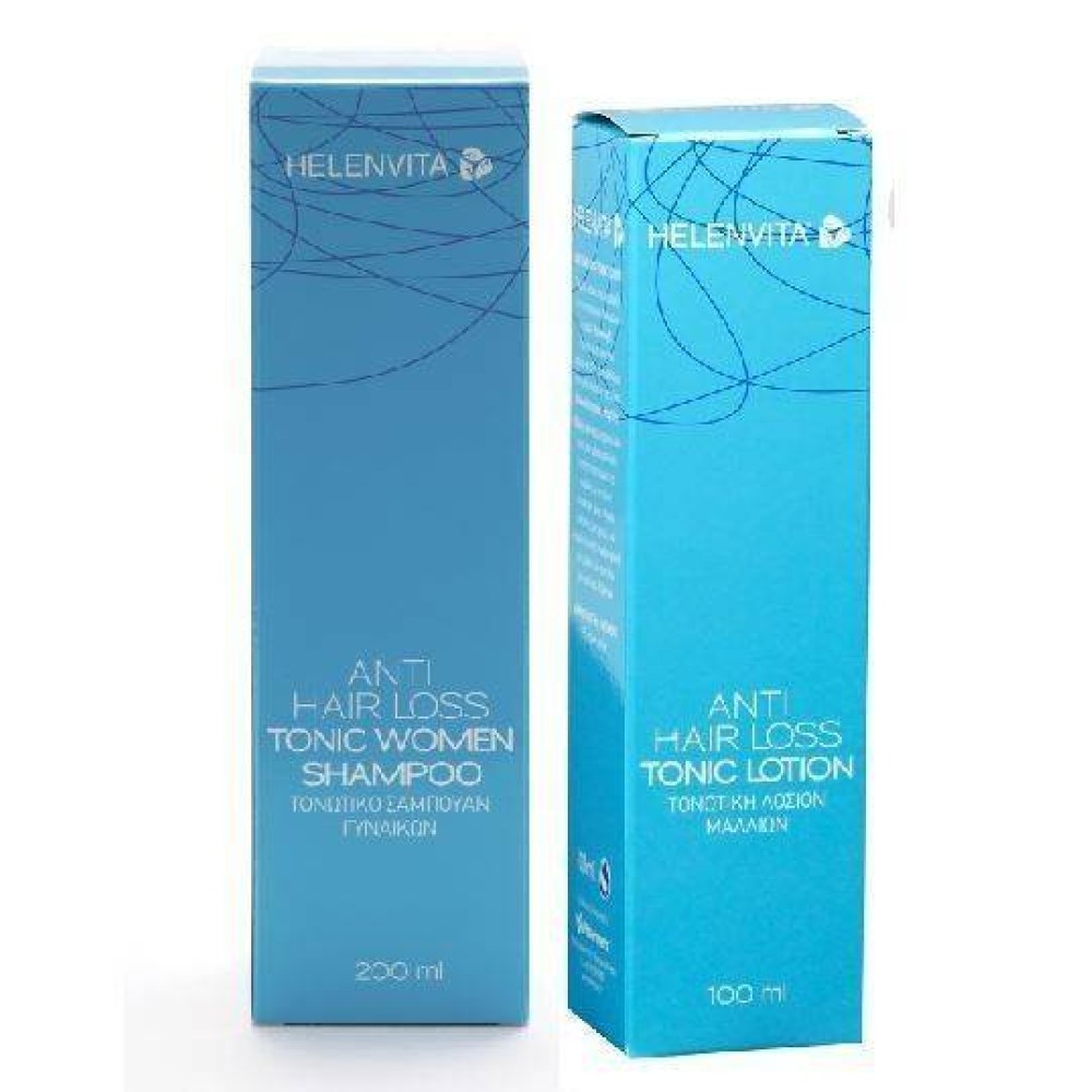 Helenvita | Anti Hair Loss Tonic Lotion 100ml + Δώρο Anti Hair Loss Tonic Women Shampoo 200ml