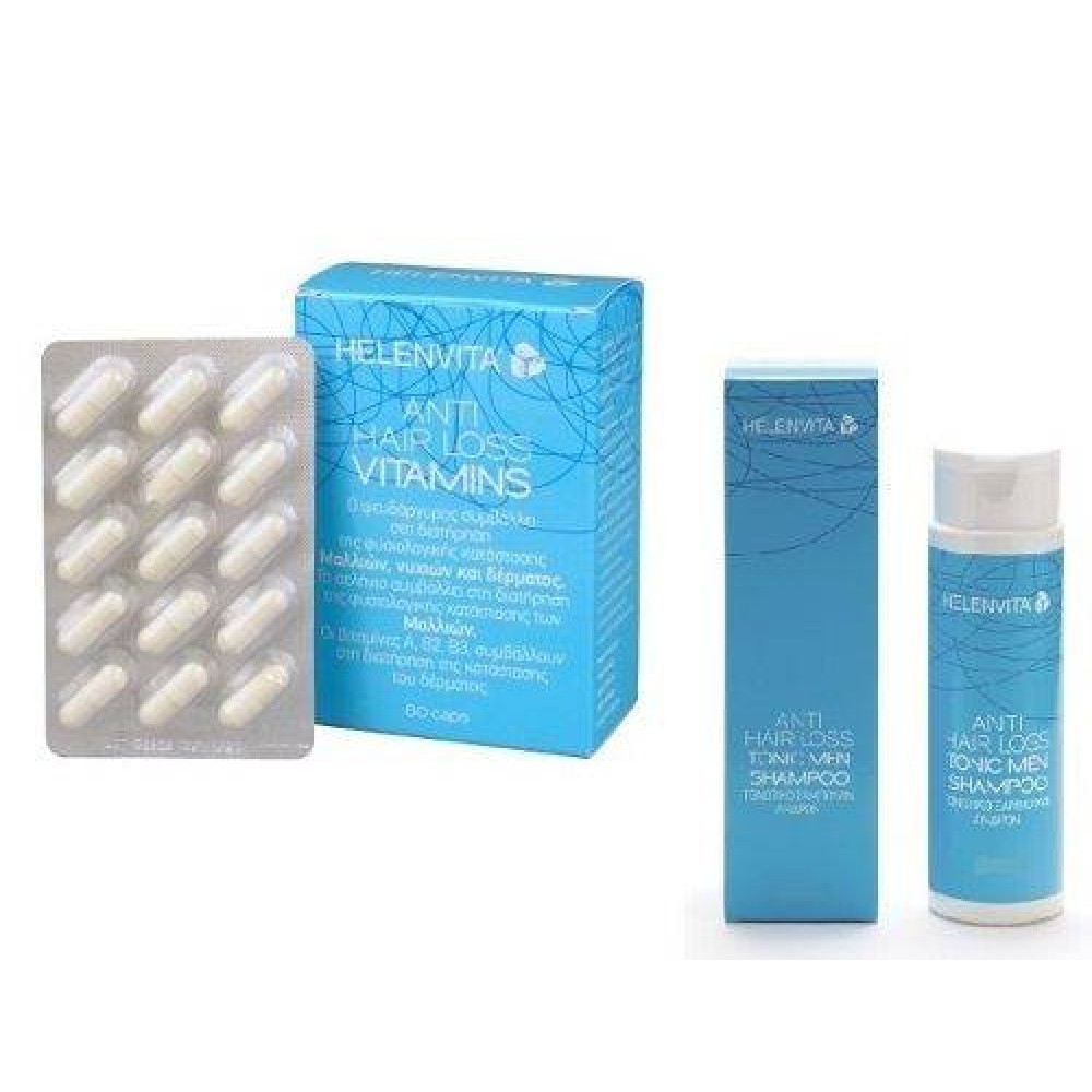 Helenvita | Anti Hair Loss Vit. 60caps + Δώρο Anti Hair Loss Tonic Men Shampoo 100ml