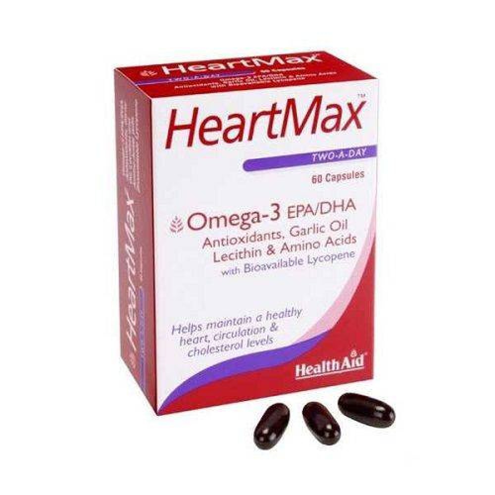 Health Aid | HeartMax Omega - 3 EPA/DHA | Συμπλήρωμα Διατροφής για την Καρδιά | 60 κάψουλες