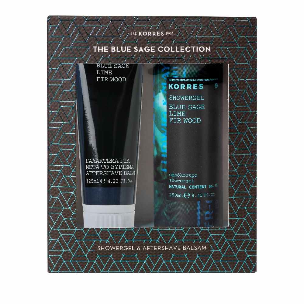 Korres | Promo For Him | The Blue Sage Collection | Showergel & Aftershave Balm