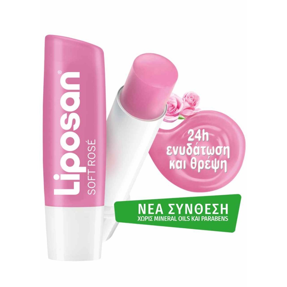 Liposan | Ενυδατικό Balm Χειλιών | Soft Rose | 4,8gr