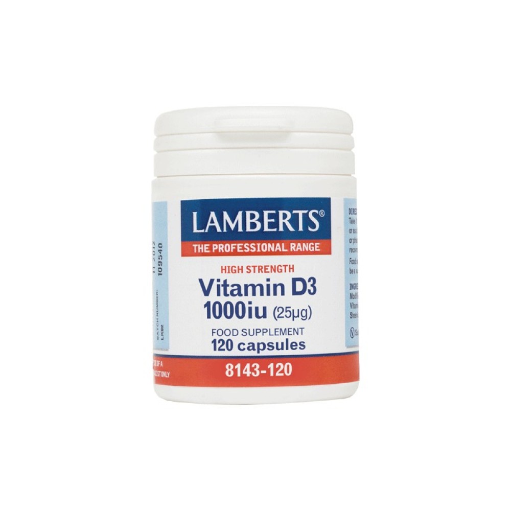 Lamberts | Συμπλήρωμα Διατροφής Vitamin D3 1000iu (25μg) | 120 κάψουλες