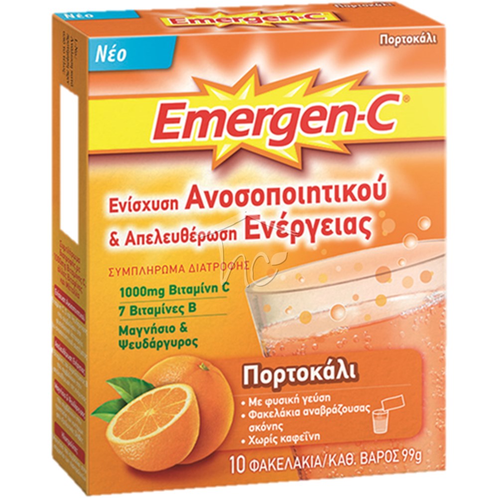 Pfizer | Emergen-C Ενίσχυση Ανοσοποιητικού & Απελευθέρωση Ενέργειας | 10 φακελάκια