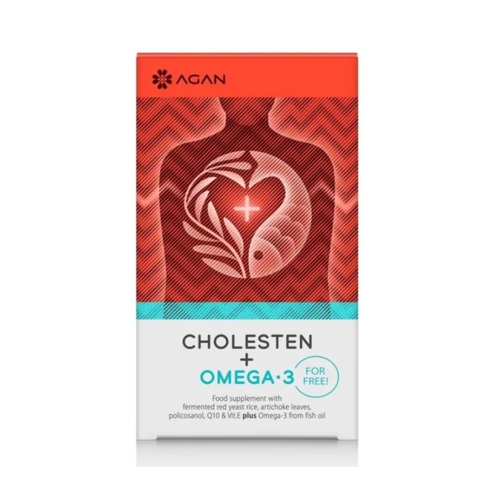 Agan | Cholesten 30vegicaps & Omega 3 | 30softcaps