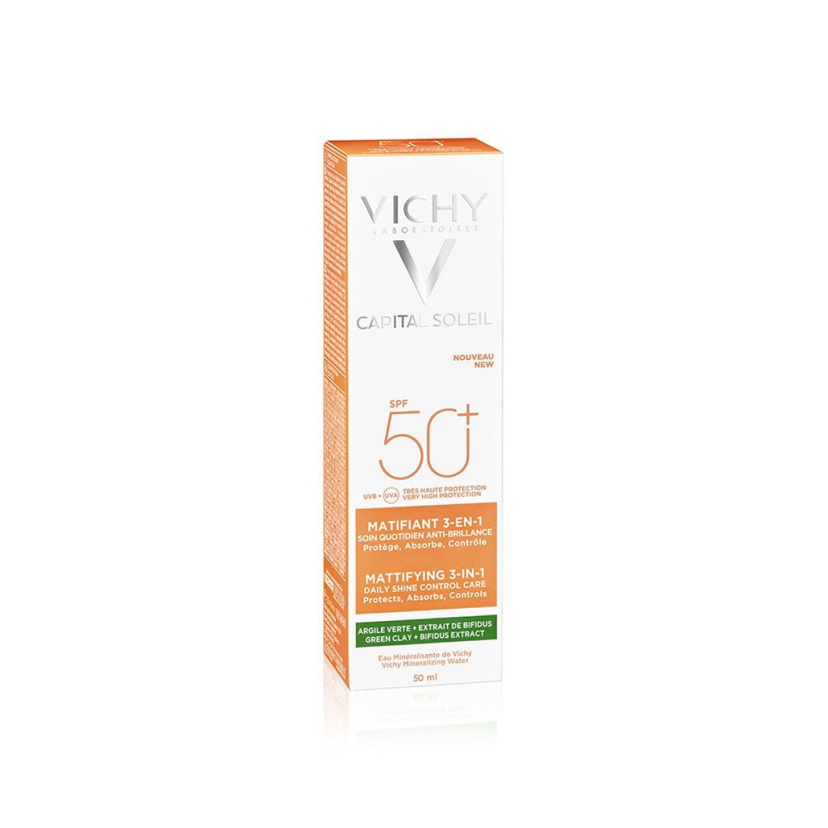 Vichy Capital Soleil Mattifying 3 in 1 | Daily Shine Control Care SPF50+ Αντηλιακή Προσώπου| 50ml