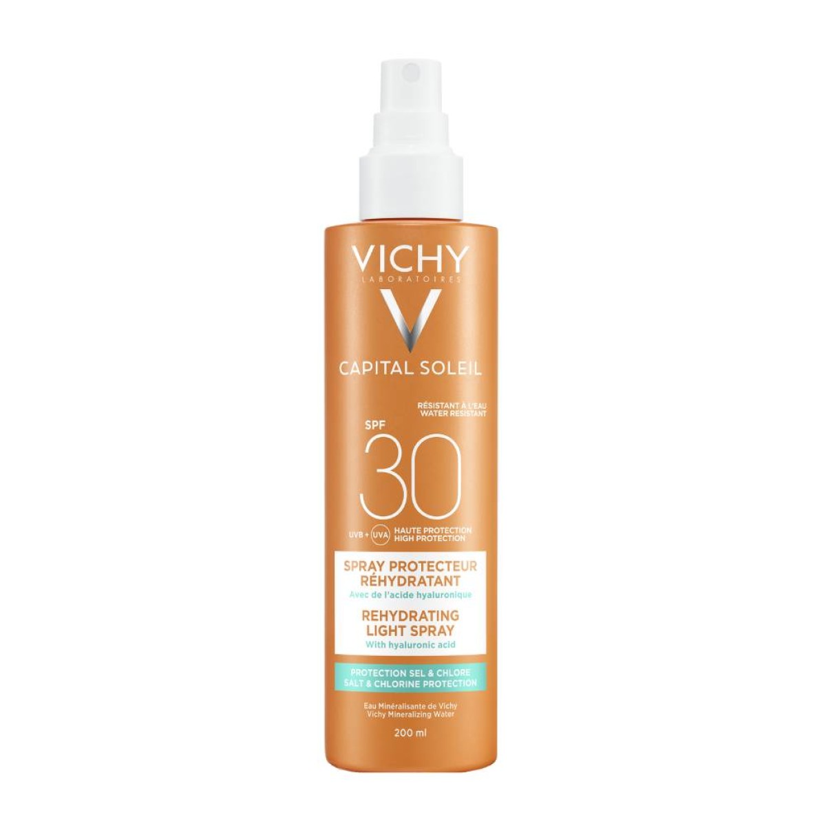 Vichy | Capital Soleil Beach Protect Anti-Dehydration Spray SPF30, Αντηλιακό Σπρέι για Προστασία από το Αλάτι και το Χλώριο | 200ml