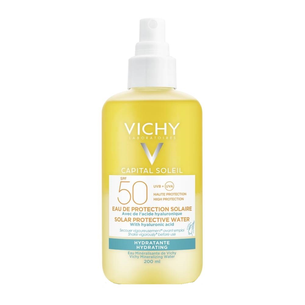 Vichy | Capital Soleil SPF50 Αντηλιακό Νερό Υψηλής Προστασίας με Υαλουρονικό Οξύ | 200ml