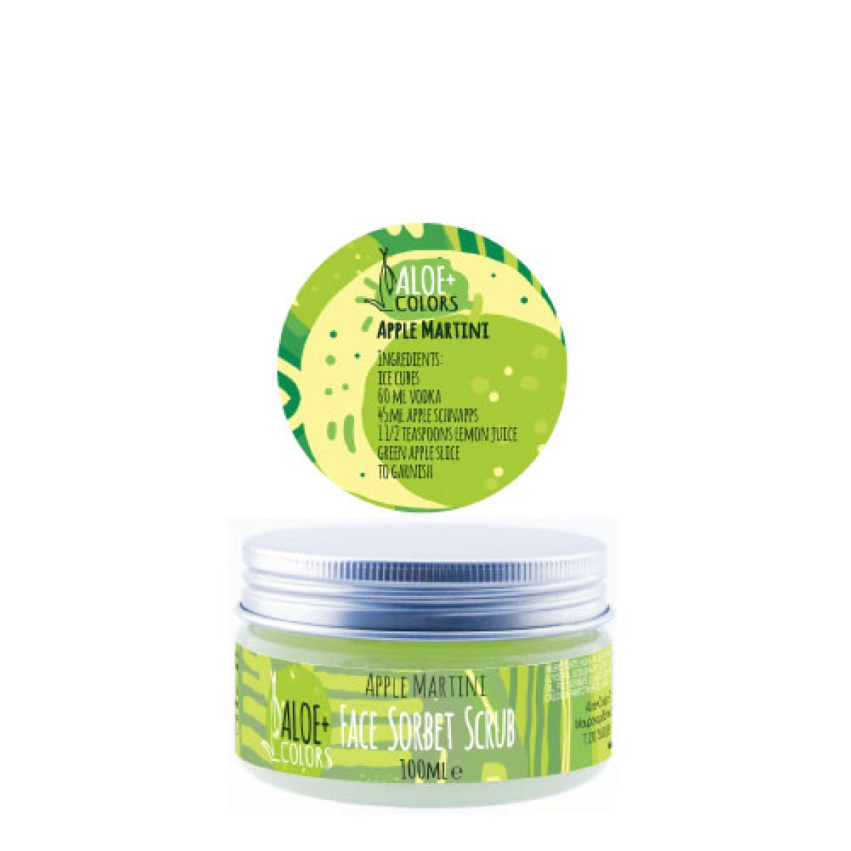 Aloe+Colors | Apple Martini Sorbet Scrub για το πρόσωπο | 100ml