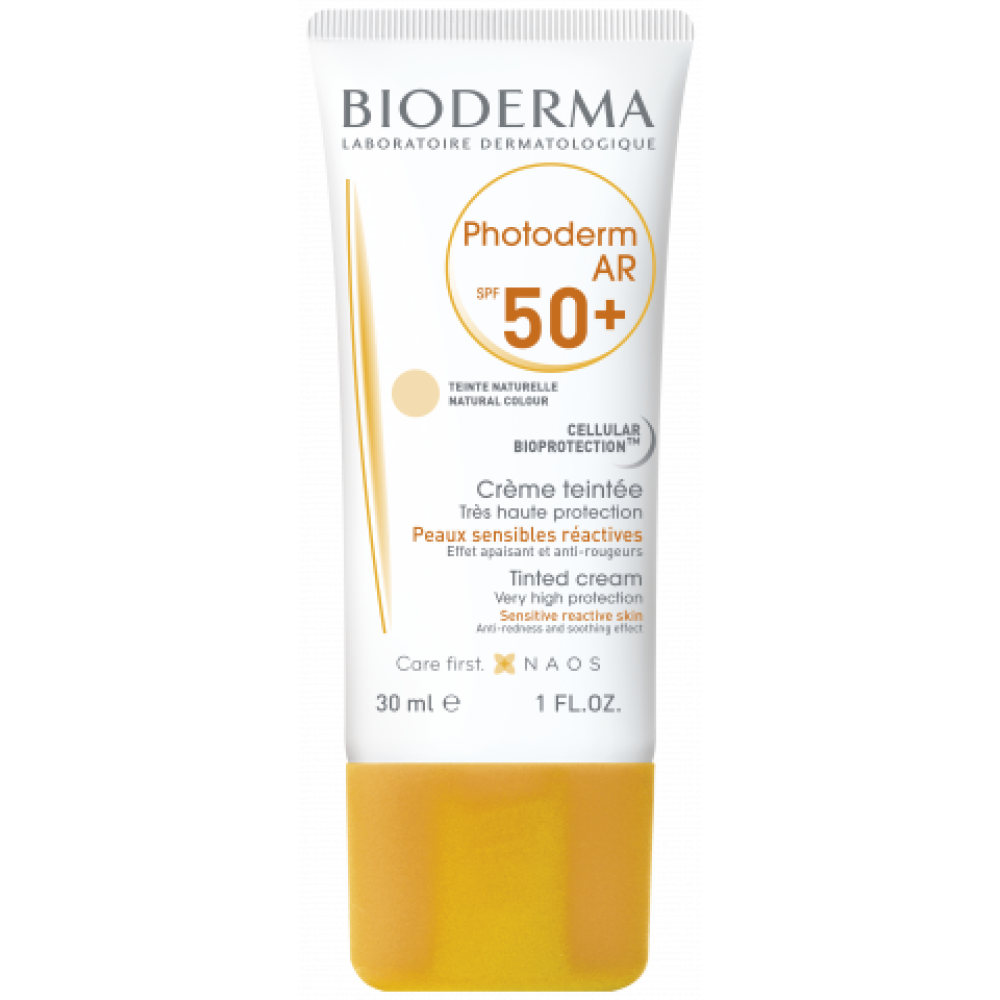 Bioderma  | Photoderm AR SPF50+ Αντηλιακή Κρέμα Προσώπου για Ευαίσθητο Aντιδραστικό Δέρμα Φυσική Απόχρωση | 30ml