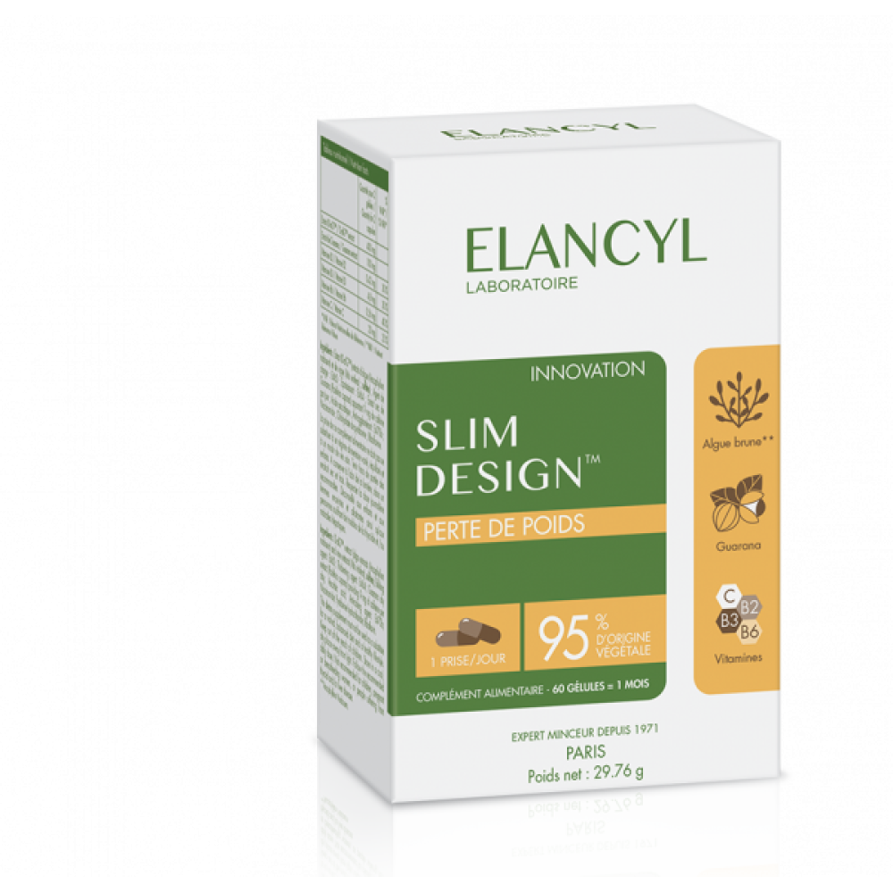 Elancyl | Slim Design | Gellule Minceur Συμπλήρωμα Διατροφής για Απώλεια Βάρους | 60caps