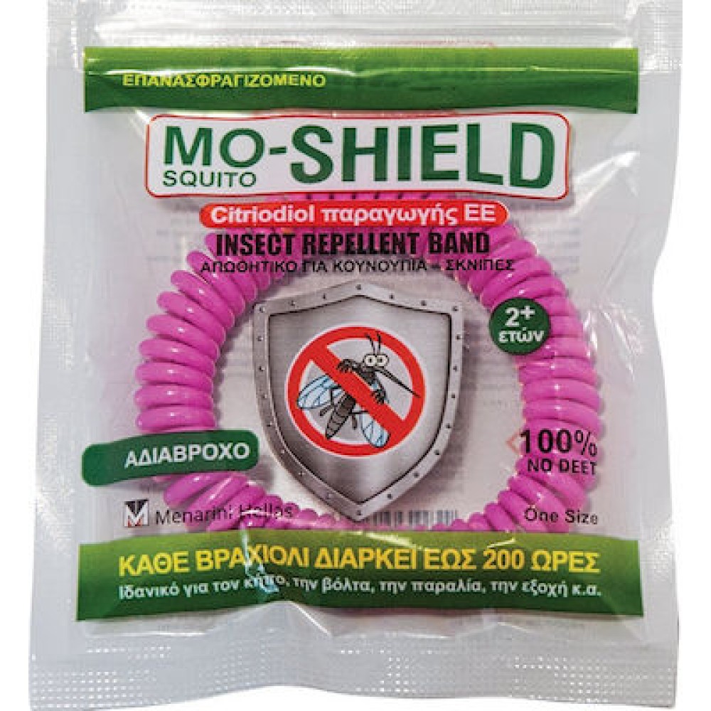Mo-Shield | Αντικουνουπικό Βραχιόλι | Φούξια | 1τμχ