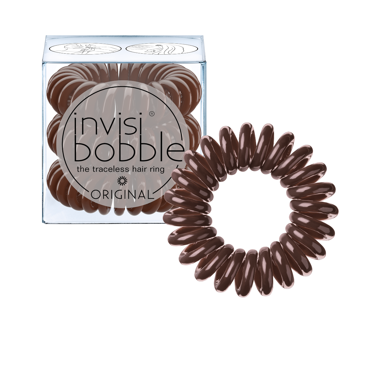 Invisibobble | Original Hair Ring Λαστιχάκι Μαλλιών | Pretzel Brown | 3τμχ