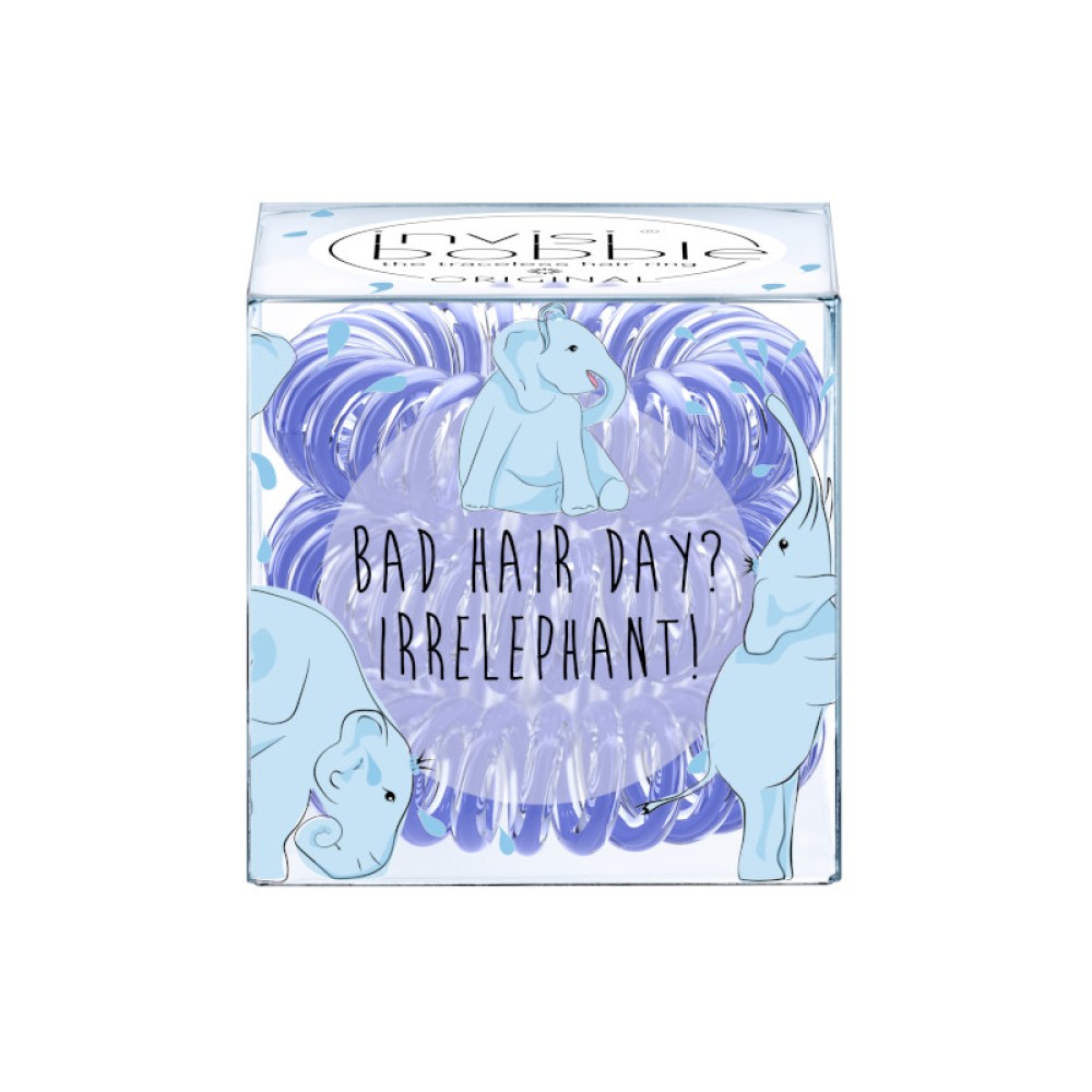 Invisibobble | Circus Collection | Original Hair Ring Λαστιχάκι Μαλλιών | Irrelephant | 3τμχ