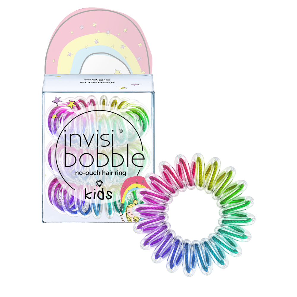 Invisibobble | Kids No Ouch!  | Hair Ring Λαστιχάκι Μαλλιών | Magic Rainbow | 3τμχ