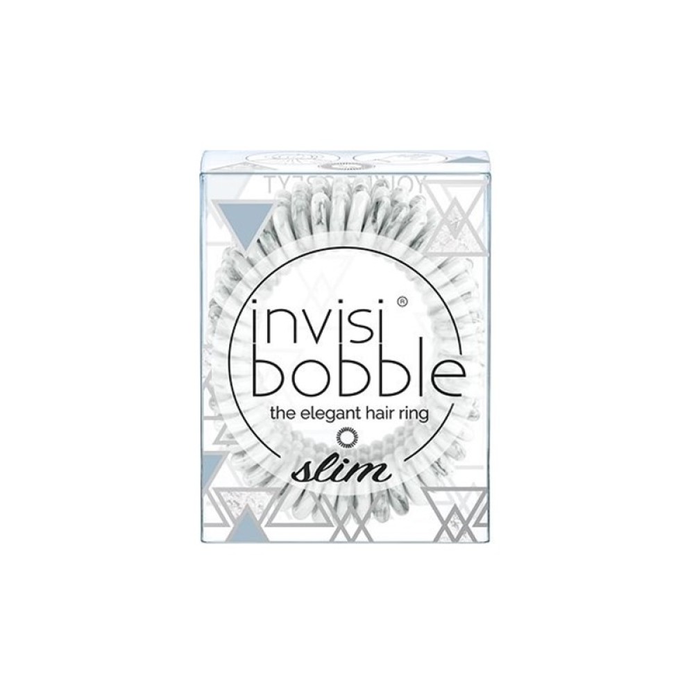 Invisibobble | Marblelous Collection | Slim The Elegant Hair Ring Λαστιχάκι Μαλλιών | You're Greyt | 3τμχ