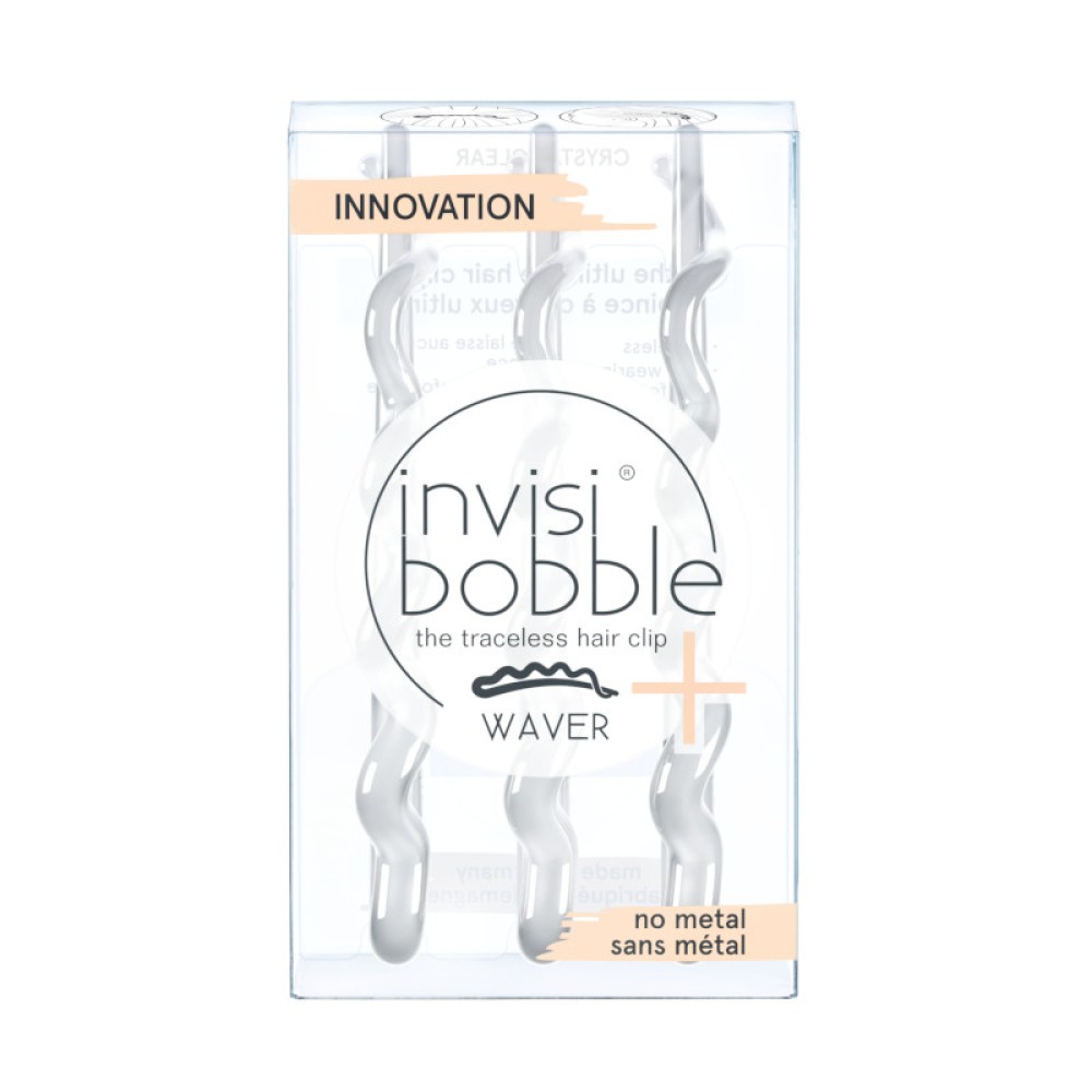 Invisibobble | Waver+ Κοκαλάκι για τα Μαλλιά | Crystal Clear | 3τμχ