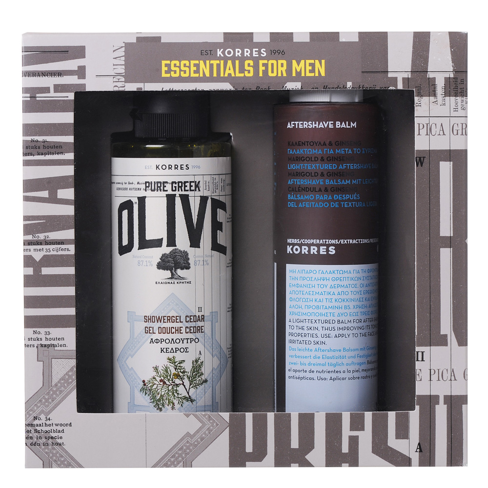 Korres | Set Pure Greek Olive Αφρόλουτρο Κέδρος 250ml + Korres Aftershave Balm 200ml