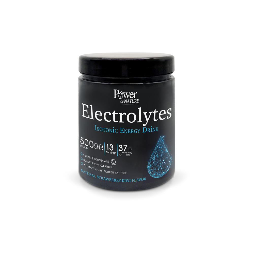 Power of Nature | Electrolytes Isotonic Energy Drink |Συμπλήρωμα Διατροφής Με Ηλεκτρολύτες & Βιταμίνες Για Αθλητές Με Γευση Ακτινιδιο-Φραουλα| 500g