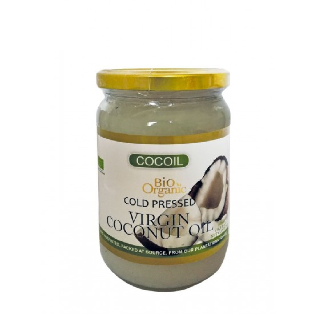 Cocoil | Coconut Extra Virgin Raw Oil, σε γυάλινο βάζο