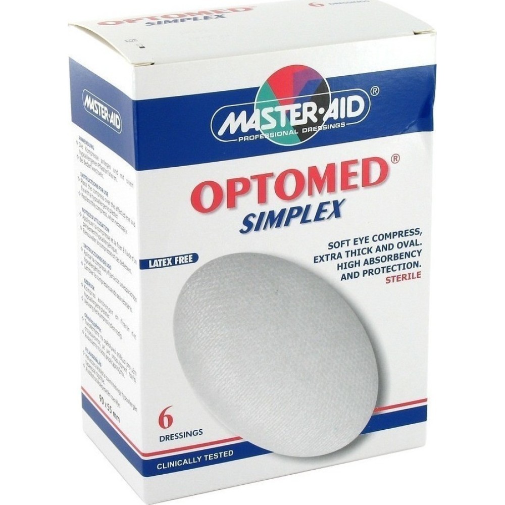 Master Aid  | Optomed Simplex  Οφθαλμική Αντικολλητική Γάζα |6τεμαχίων