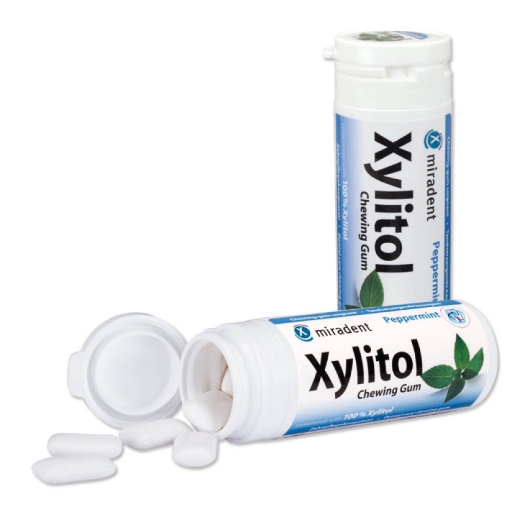 Miradent | Xylitol | Chewing Gum |Peppermint | 30 τσίχλες