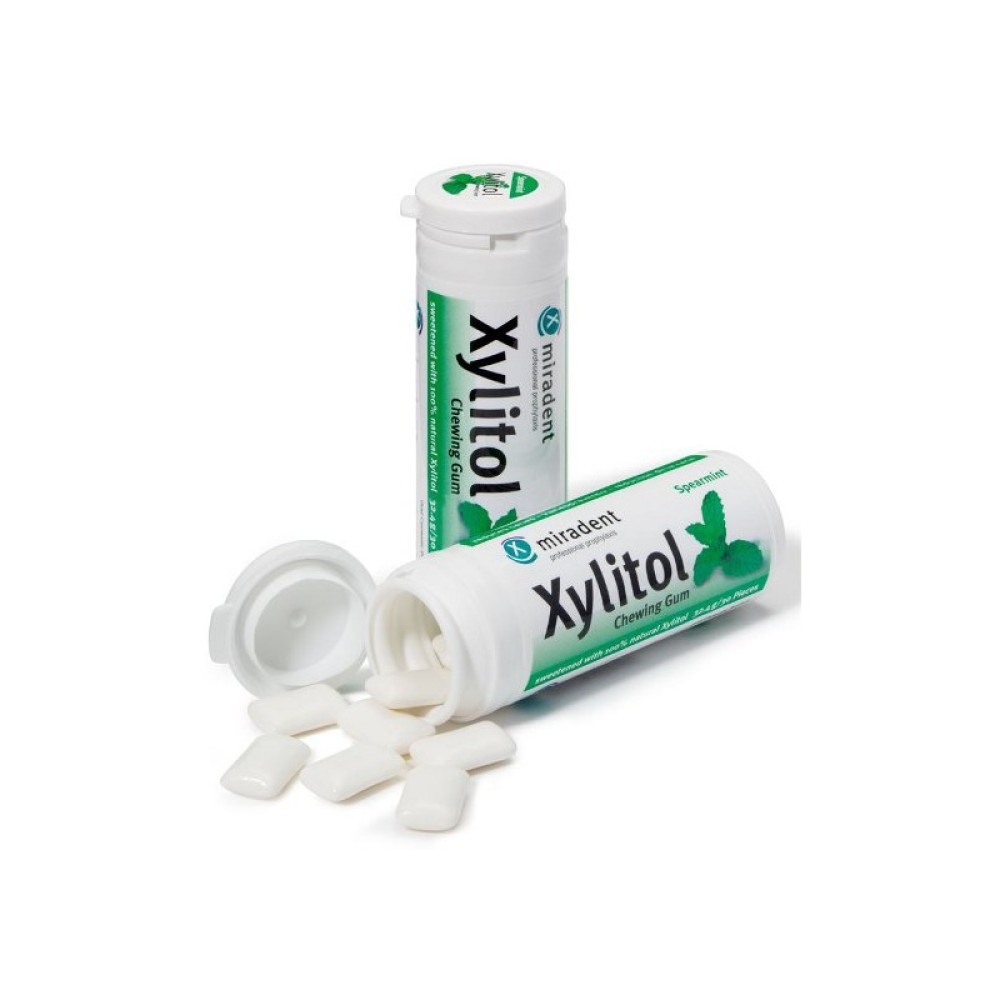 Miradent | Xylitol | Chewing Gum | Spearmint | 30 τσίχλες