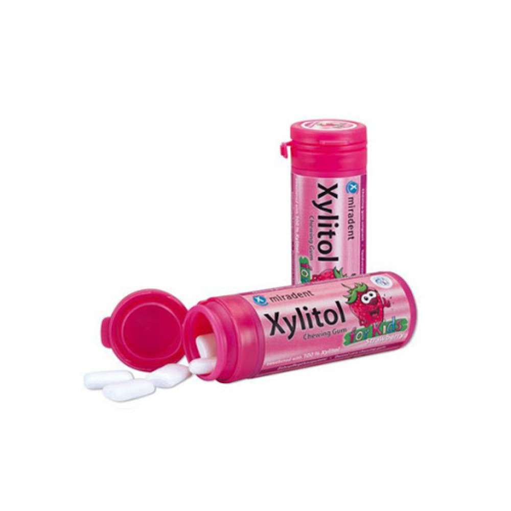 Miradent | Xylitol | Chewing Gum | For Kids Με Γεύση Φράουλας | 30 τσίχλες