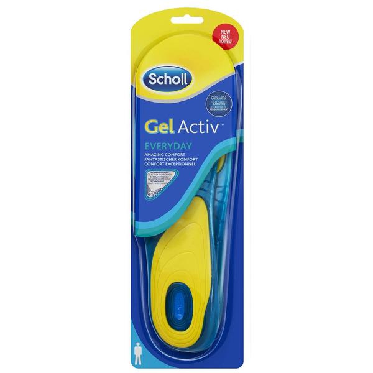 Scholl | Gel Active Everyday Καθημερινοί Ανδρικοί Ανατομικοί Πάτοι | 2 τμχ