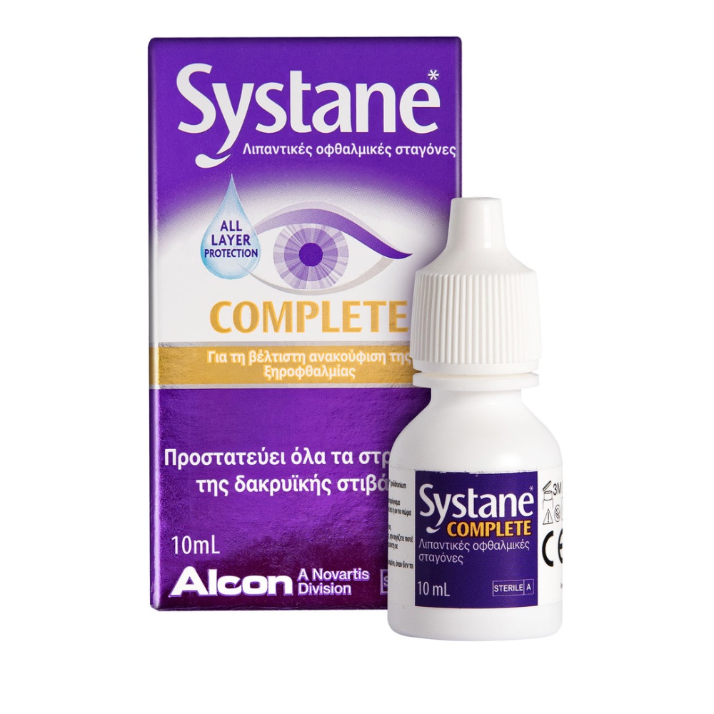 Alcon | Systane | Complete Λιπαντικές Σταγόνες για Ανακούφιση από τη Ξηροφθαλμία | 10ml