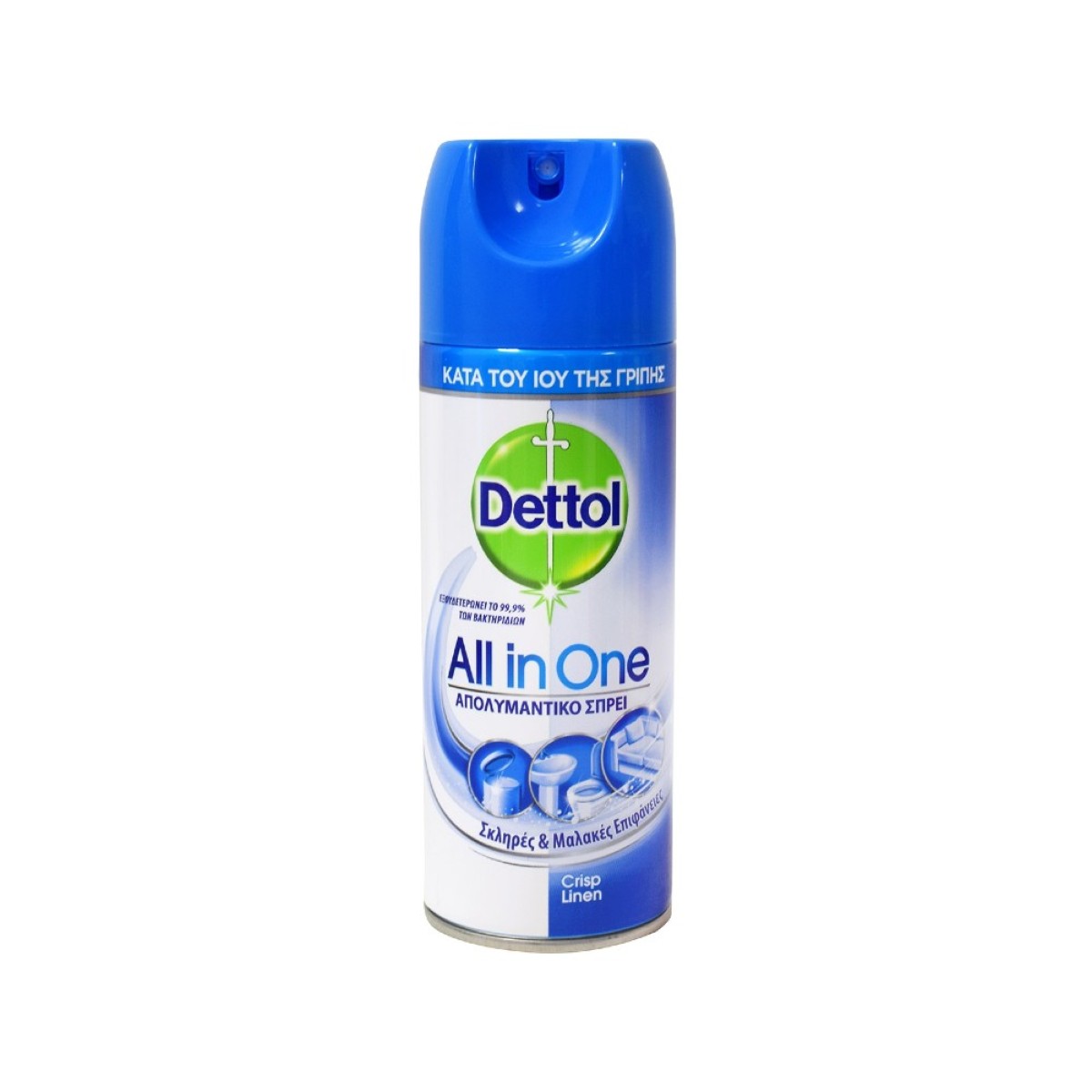 Dettol | All In One Απολυμαντικό Σπρέι | Crisp Linen | 400ml