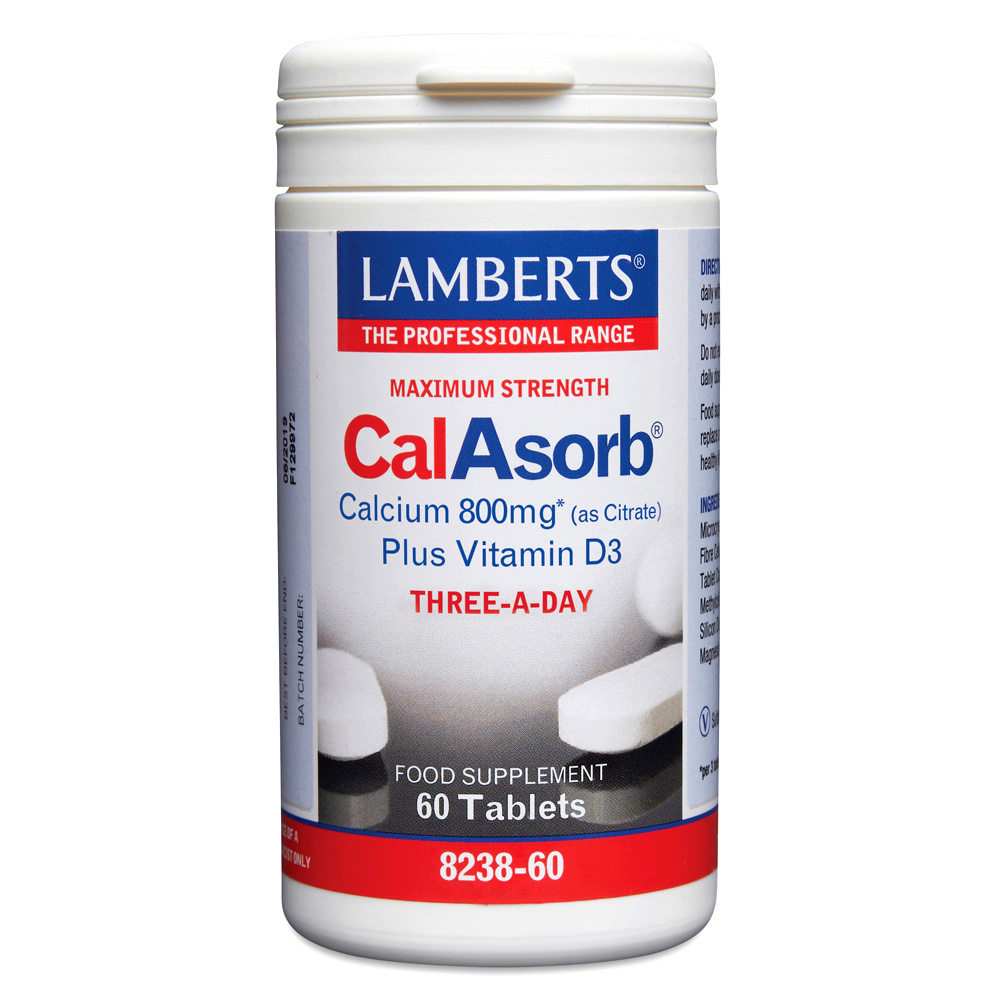 Lamberts | CalAbsorb Calcium 800mg Plus Vitamin D3 | 60 Κάψουλες