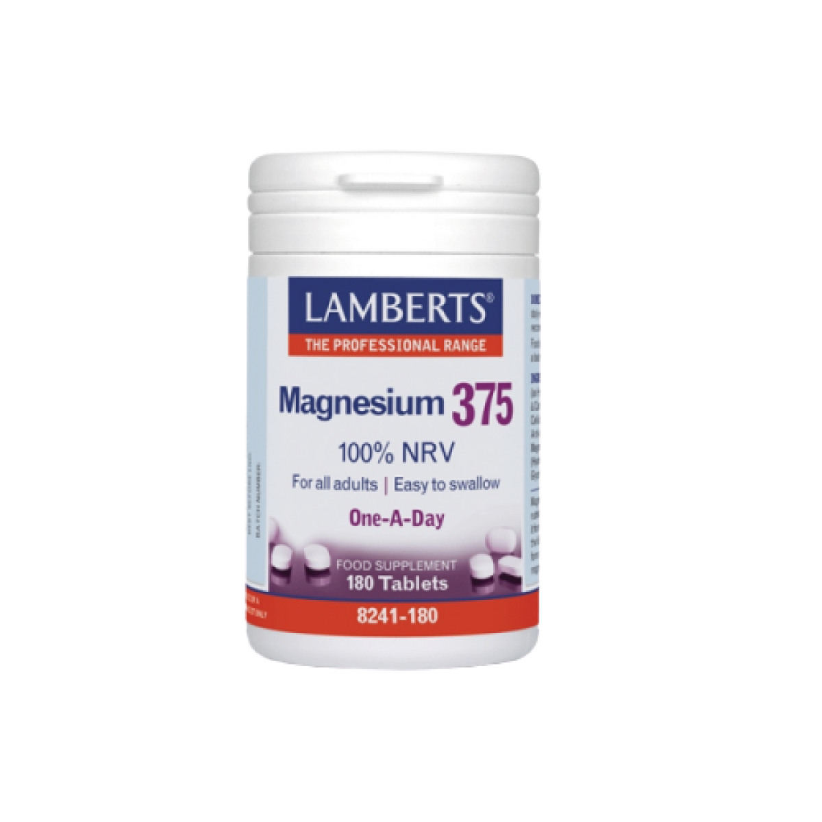 Lamberts | Magnesium 375 | 180 Ταμπλέτες