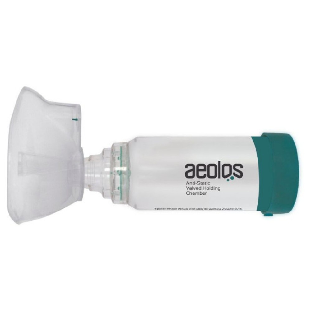 Aeolos | Αεροθάλαμος Εισπνοών Ενηλίκων 6+ Ετών (Μάσκα + Επιστόμιο)