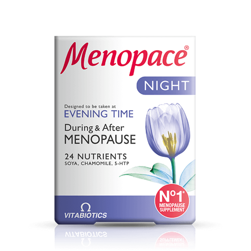 Vitabiotics | Menopace Night για τις Διαταραχές Ύπνου λόγω Εμμηνόπαυσης | 30 δισκία
