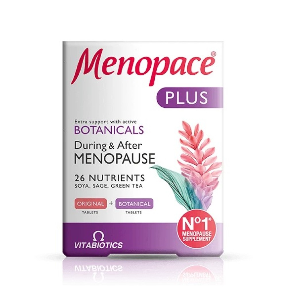 Vitabiotics | Menopace Plus για την Αντιμετώπιση των Συμπτωμάτων της Εμμηνόπαυσης | 56 δισκία