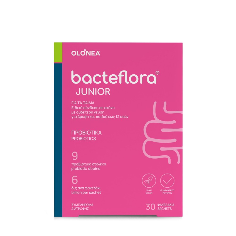BacteFlora Junior | Προβιοτικό για Βρέφη & Παιδιά | 30 φακελάκια