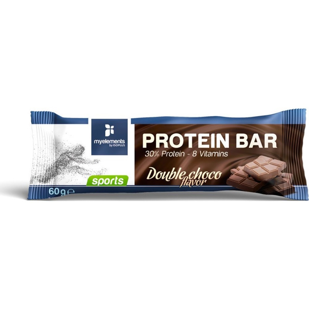myelements | Protein Bar Sports Μπάρα Πρωτεΐνης | Διπλή Σοκολάτα | 60g