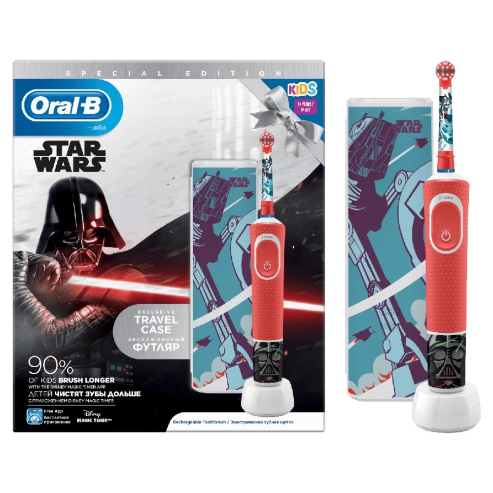 Oral-B | Special Edition Kids Ηλεκτρική Παιδική Οδοντόβουρτσα με Θήκη Ταξιδίου | Star Wars | 1τμχ