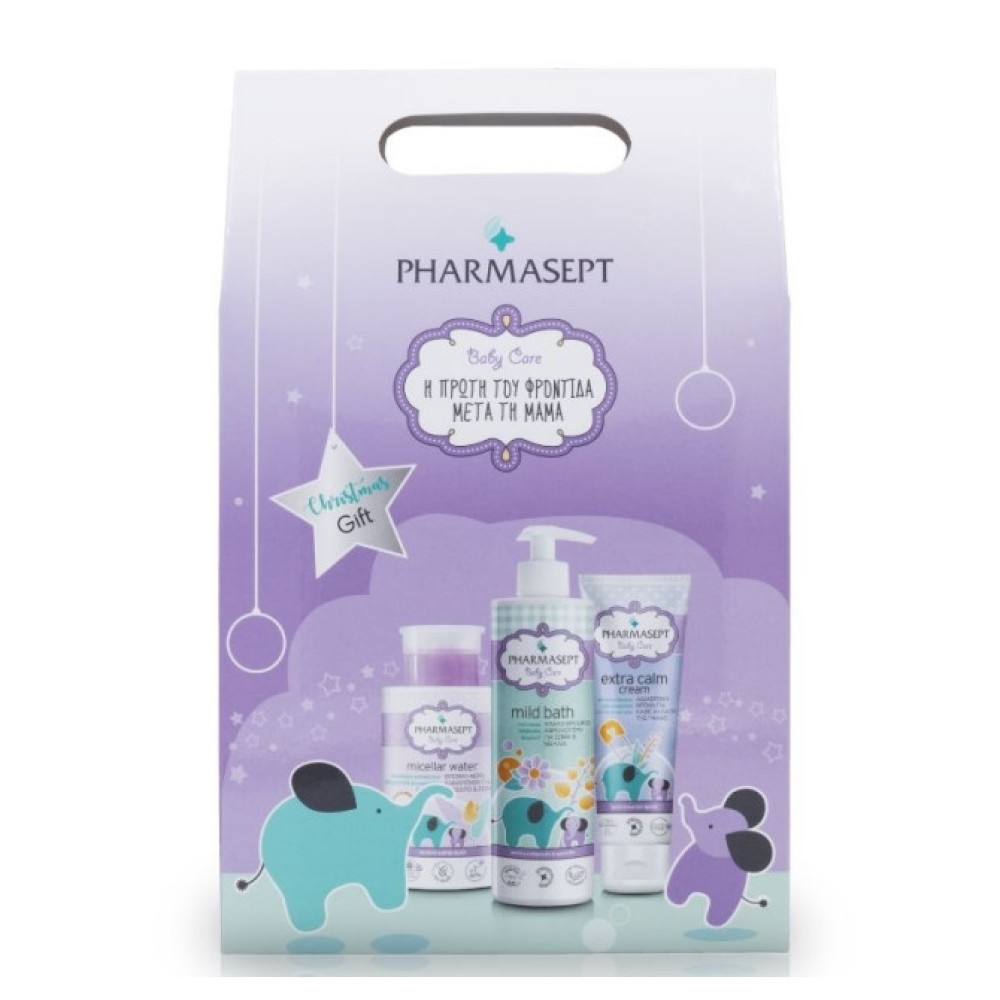 Pharmasept | Baby Xmas Promo Pack Mild Bath 500ml & Micellar Water 300ml & Extra Calm Cream 150ml