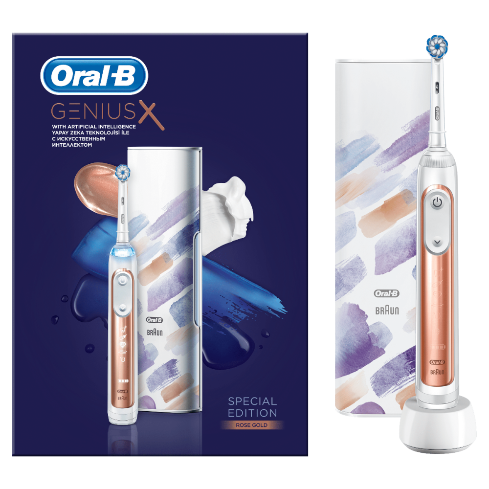 Oral-B | Επαναφορτιζόμενη Ηλεκτρική Οδοντόβουρτσα Genius X Special Edition Rose Gold | 1τμχ