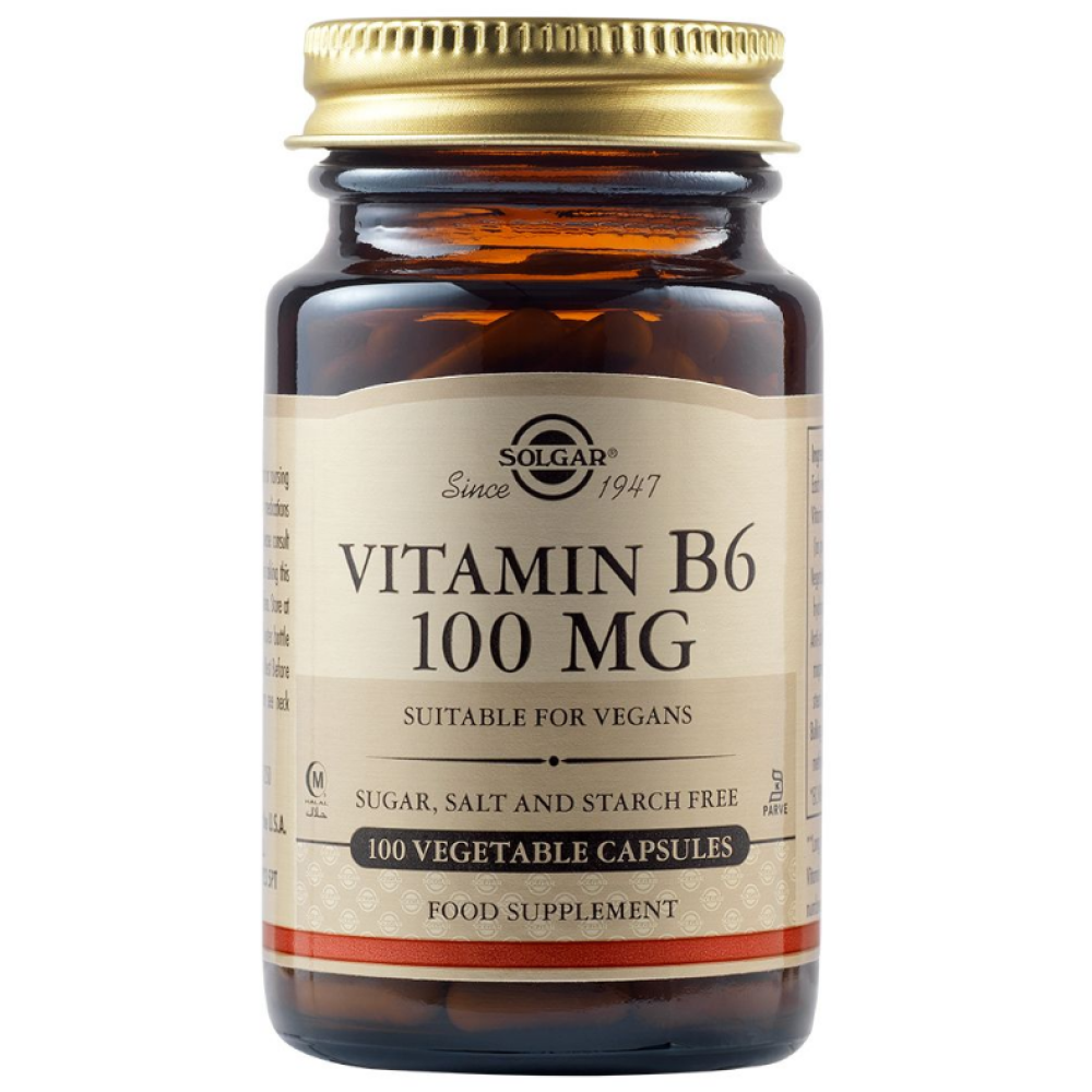 Solgar | Συμπλήρωμα Διατροφής Vitamin B6 100mg | 100veg.caps