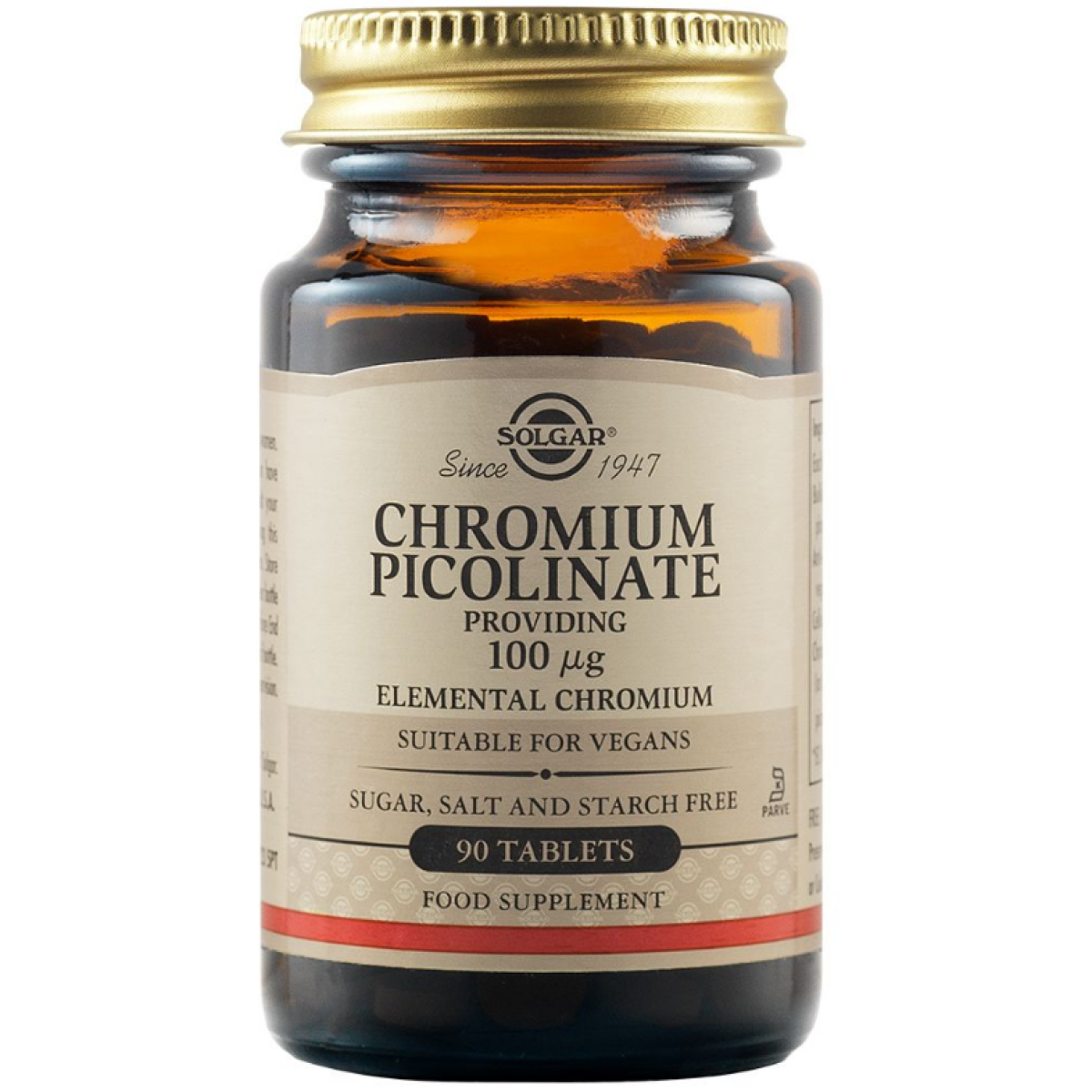 Solgar | Συμπλήρωμα Διατροφής Chromium Picolinate 100µg | 90tabs