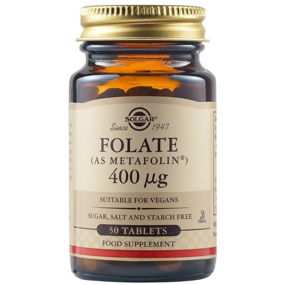 Solgar | Συμπλήρωμα Διατροφής Folate (as Metafolin) 400µg | 50tabs