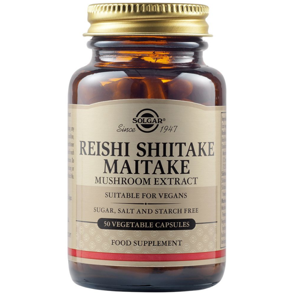 Solgar | Συμπλήρωμα Διατροφής Reishi Shiitake Maitake Mushroom Extract | 50veg.caps