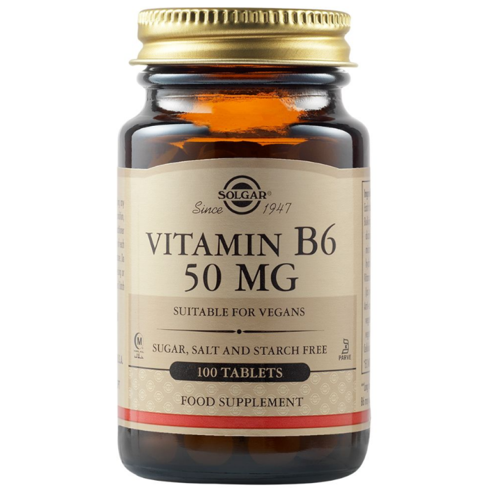 Solgar | Συμπλήρωμα Διατροφής Vitamin B6 50mg | 100tabs