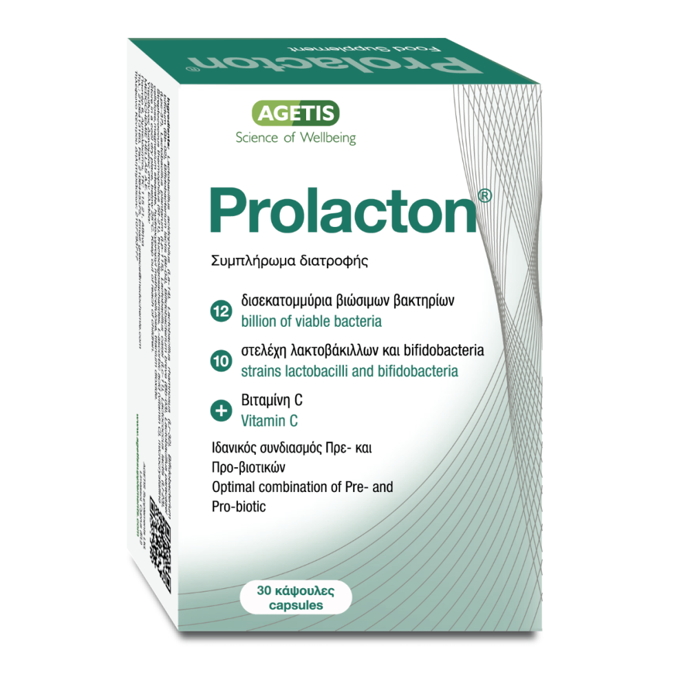 Agetis | Prolacton Συνδυασμός Πρεβιοτικών και Προβιοτικών | 30caps