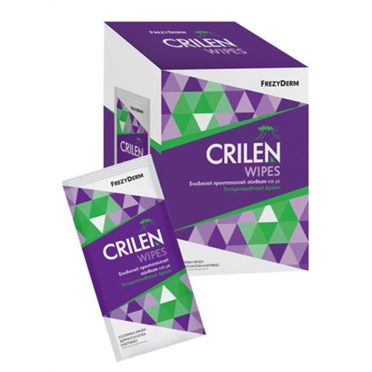 Frezyderm | Crilen Wipes Ενυδατικά Μαντηλάκια για Προστασία από Τσιμπήματα Εντόμων | 20τμχ