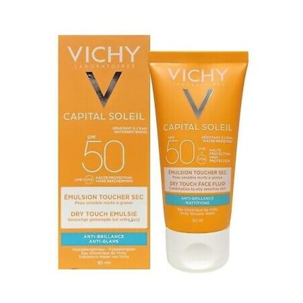 Vichy | Capital Soleil | Mattifying Face Fluid Dry Touch | Αντηλιακή Κρέμα Προσώπου SPF50+ | 50ml