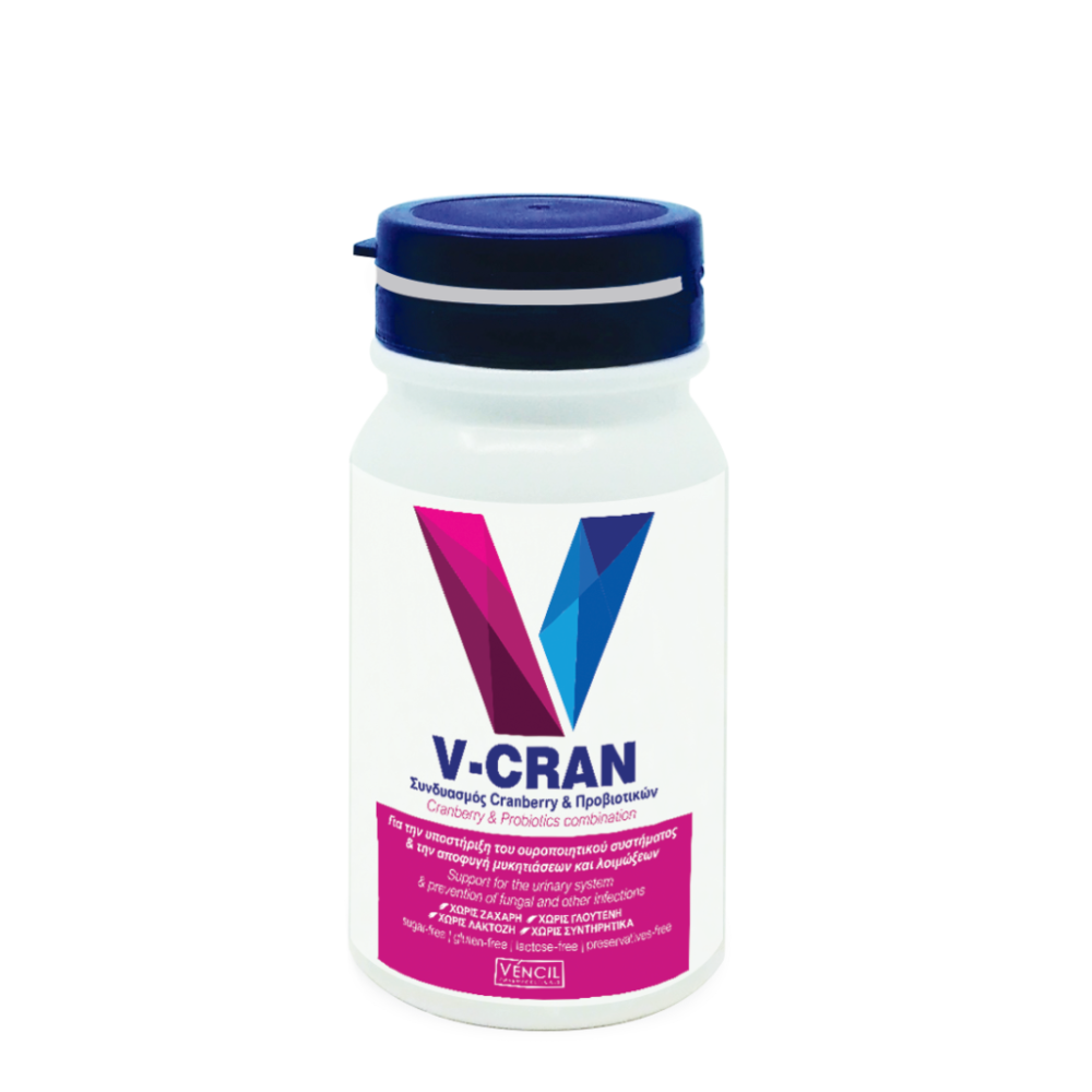 Vencil | V-Cran | Cranberry & Προβιοτικά | 60 caps