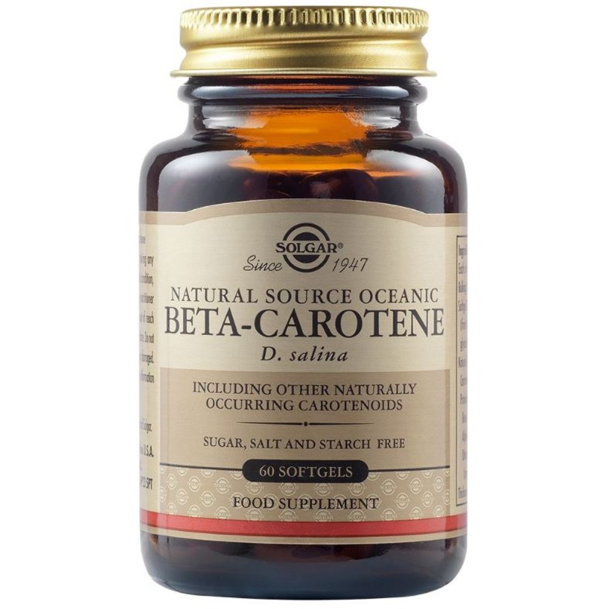 Solgar | Συμπλήρωμα Διατροφής Natural Source Oceanic Beta-Carotene | 60softgels